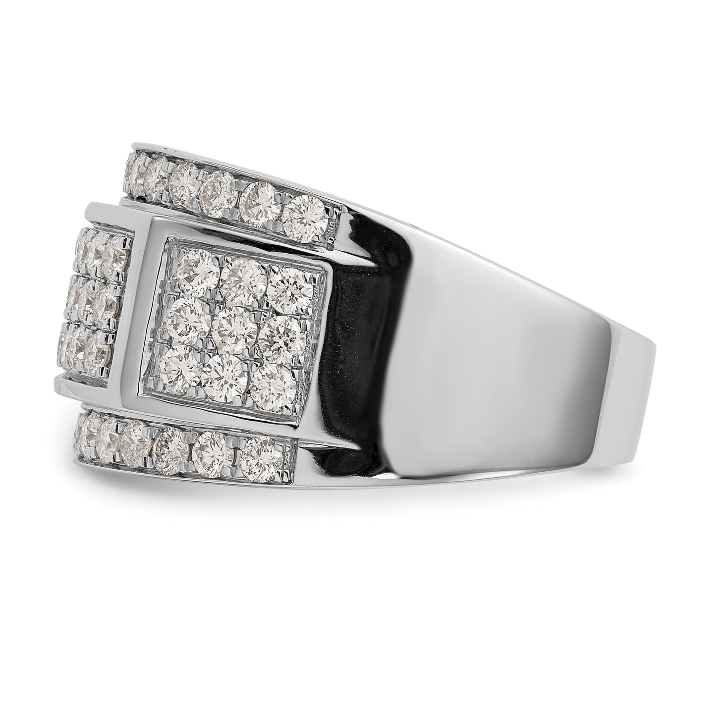 14k White Gold 2 Ct. Lab Grown Diamond VS/SI+ G+ Men's Ring