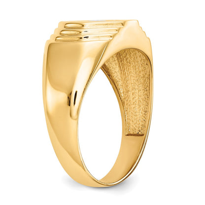 14K Yellow Gold VS Real Diamond Men's Ring