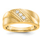 14k Yellow Gold 1/6 Ct. Lab Grown Diamond VS/SI+ G+ Three Stone Men's Ring