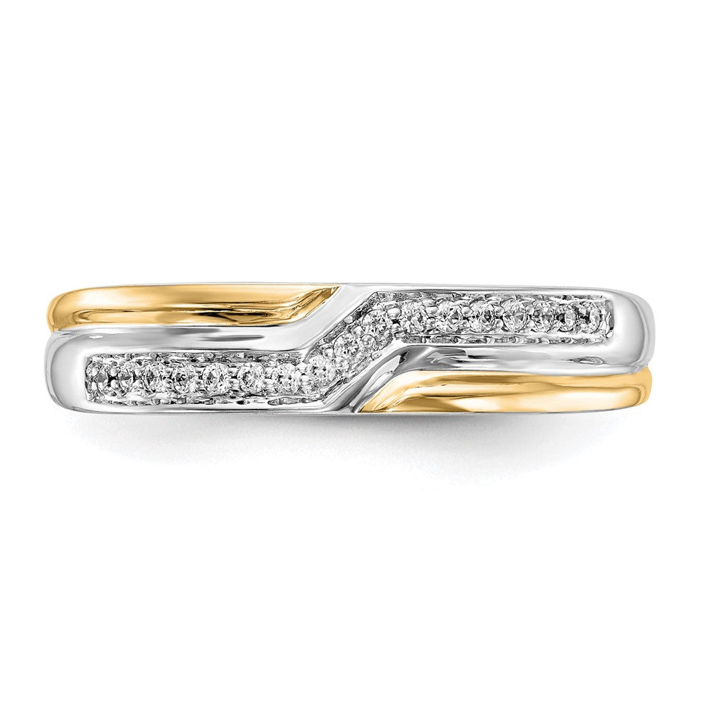 14K White Gold w/ yellow gold accents Real Diamond Men's Band (Custom order with 2mm Band)