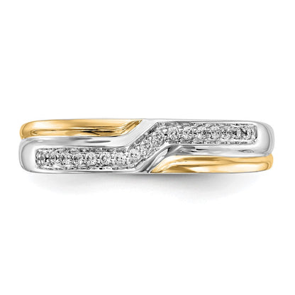 14K White Gold w/ yellow gold accents Real Diamond Men's Band (Custom order with 2mm Band)