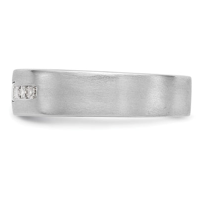 14k White Gold Real Diamond men's Band