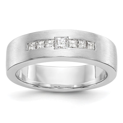 14k White Gold Real Diamond men's Band