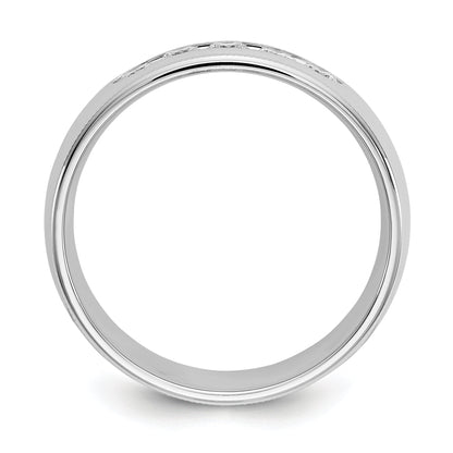 14K White Gold True Origin Men'S 1/2 Carat Lab Grown Diamond Vs D E F Polished Five Stone Miligrain Size 10.5 Band