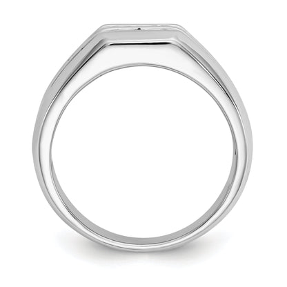14K White Gold True Origin Men'S 1/2 Carat Lab Grown Diamond Vs D E F Double Channel Heirloom Band