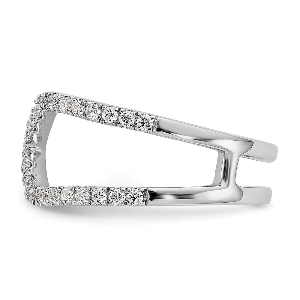 14K White Gold True Origin 1/2 Carat Lab Grown Diamond Vs D E F Geometric Fashion Band