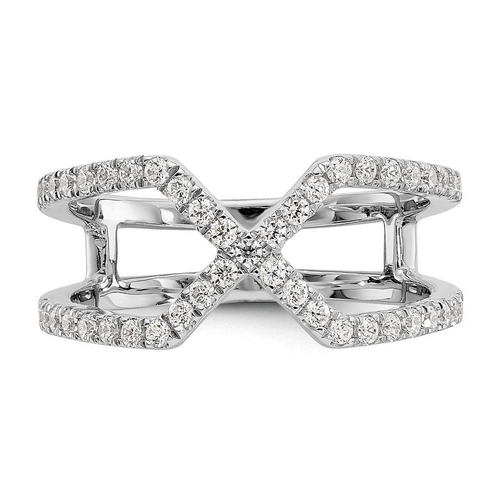 14K White Gold True Origin 1/2 Carat Lab Grown Diamond Vs D E F Geometric Fashion Band