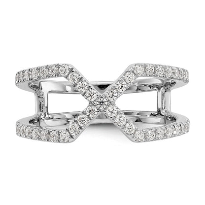 14K White Gold True Origin 1/2 Carat Lab Grown Diamond Vs D E F Geometric Fashion Band