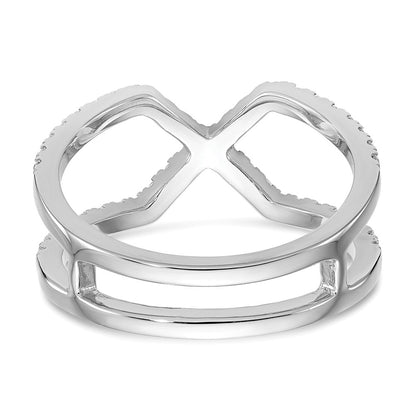 14K White Gold True Origin 1/2 Carat Lab Grown Diamond Vs D E F Geometric Fashion Band