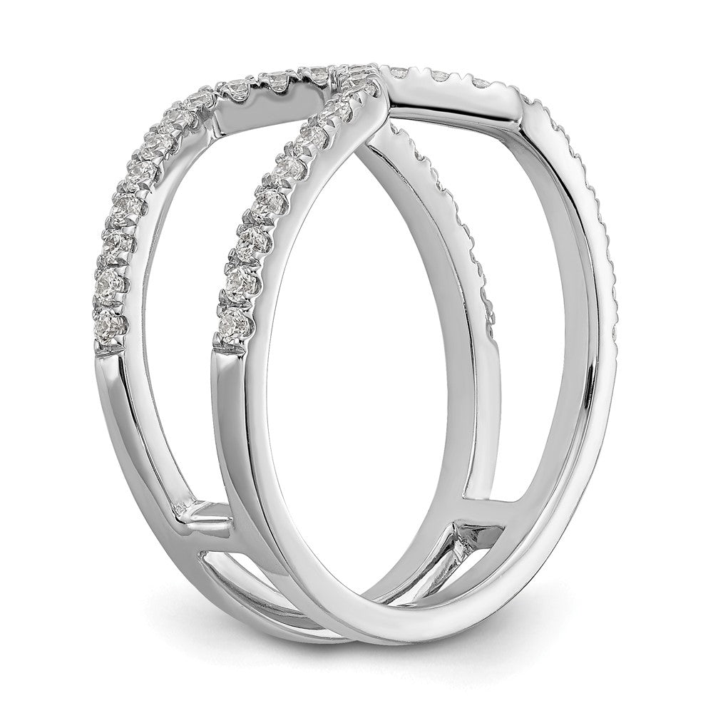 14K White Gold True Origin 1/2 Carat Lab Grown Diamond Vs D E F Geometric Fashion Band