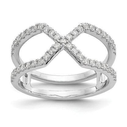 14K White Gold True Origin 1/2 Carat Lab Grown Diamond Vs D E F Geometric Fashion Band