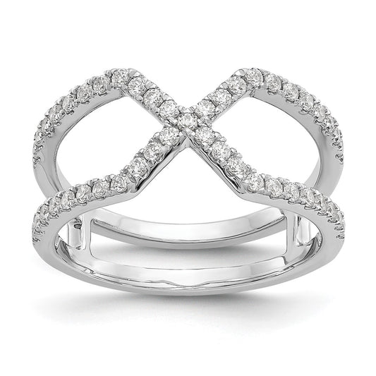 14K White Gold True Origin 1/2 Carat Lab Grown Diamond Vs D E F Geometric Fashion Band