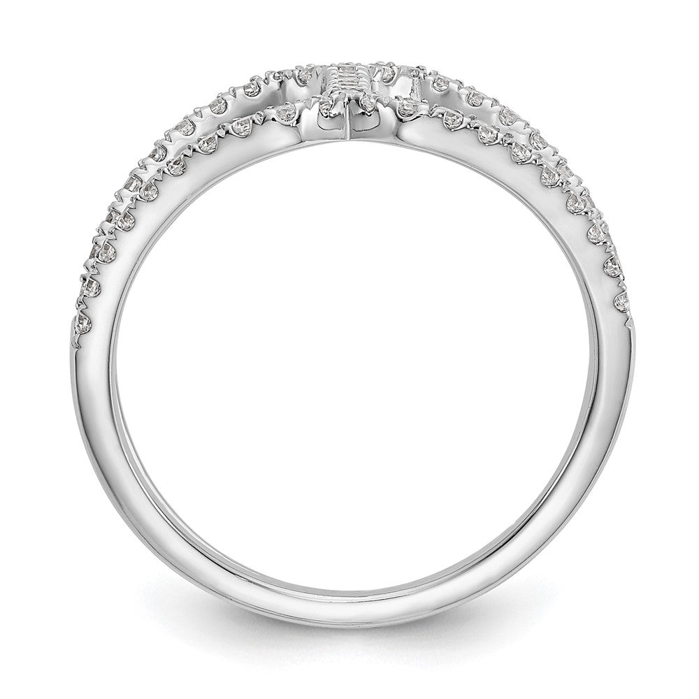 14K White Gold True Origin 1/2 Carat Lab Grown Diamond Vs D E F Geometric Fashion Band