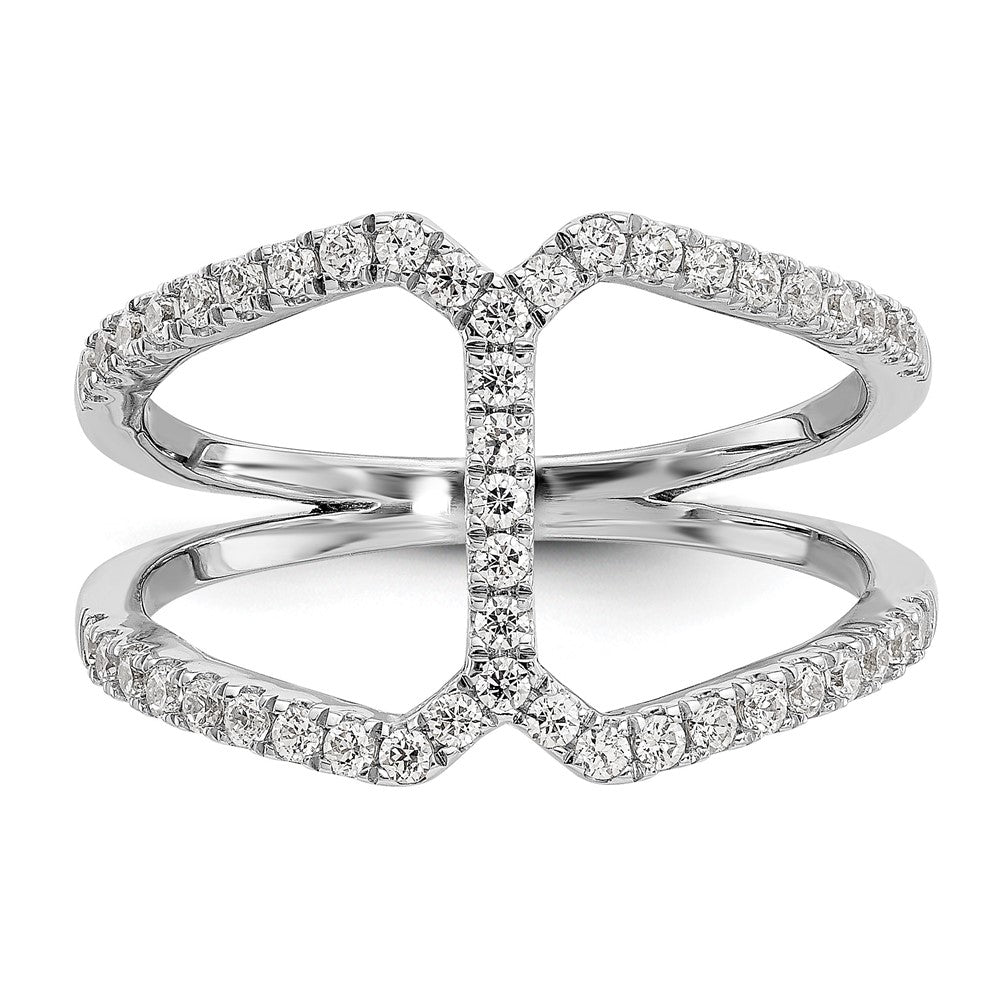14K White Gold True Origin 1/2 Carat Lab Grown Diamond Vs D E F Geometric Fashion Band