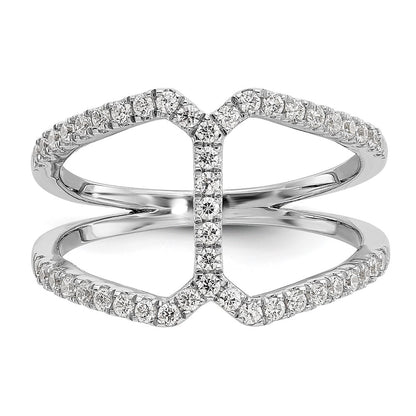 14K White Gold True Origin 1/2 Carat Lab Grown Diamond Vs D E F Geometric Fashion Band
