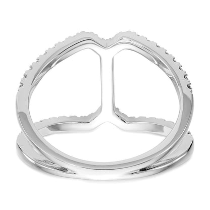 14K White Gold True Origin 1/2 Carat Lab Grown Diamond Vs D E F Geometric Fashion Band