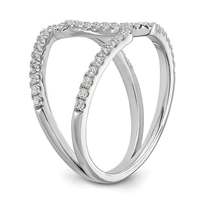 14K White Gold True Origin 1/2 Carat Lab Grown Diamond Vs D E F Geometric Fashion Band