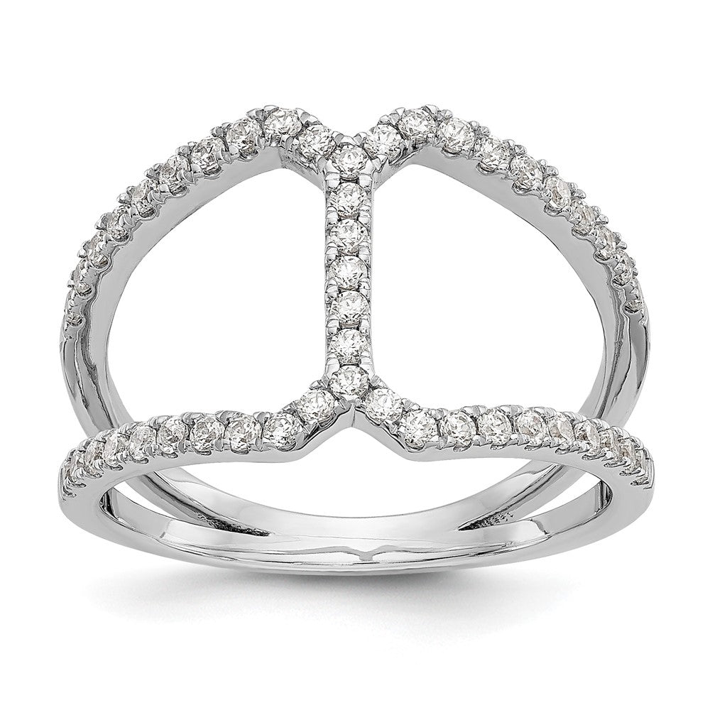 14K White Gold True Origin 1/2 Carat Lab Grown Diamond Vs D E F Geometric Fashion Band