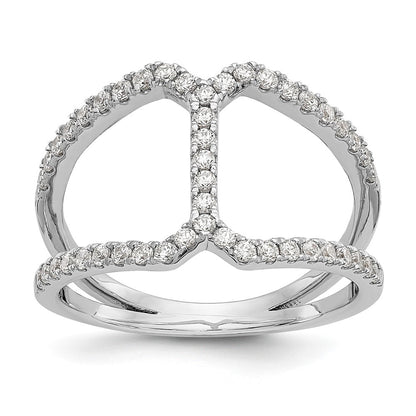 14K White Gold True Origin 1/2 Carat Lab Grown Diamond Vs D E F Geometric Fashion Band