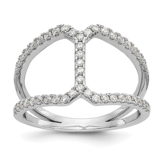 14K White Gold True Origin 1/2 Carat Lab Grown Diamond Vs D E F Geometric Fashion Band