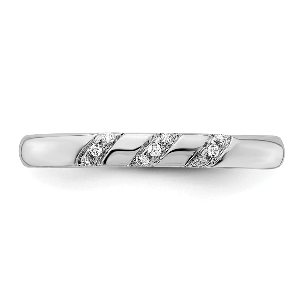 14K White Gold Lab Grown Diamond VS/SI+ G+ Trio Ladies Band Ring