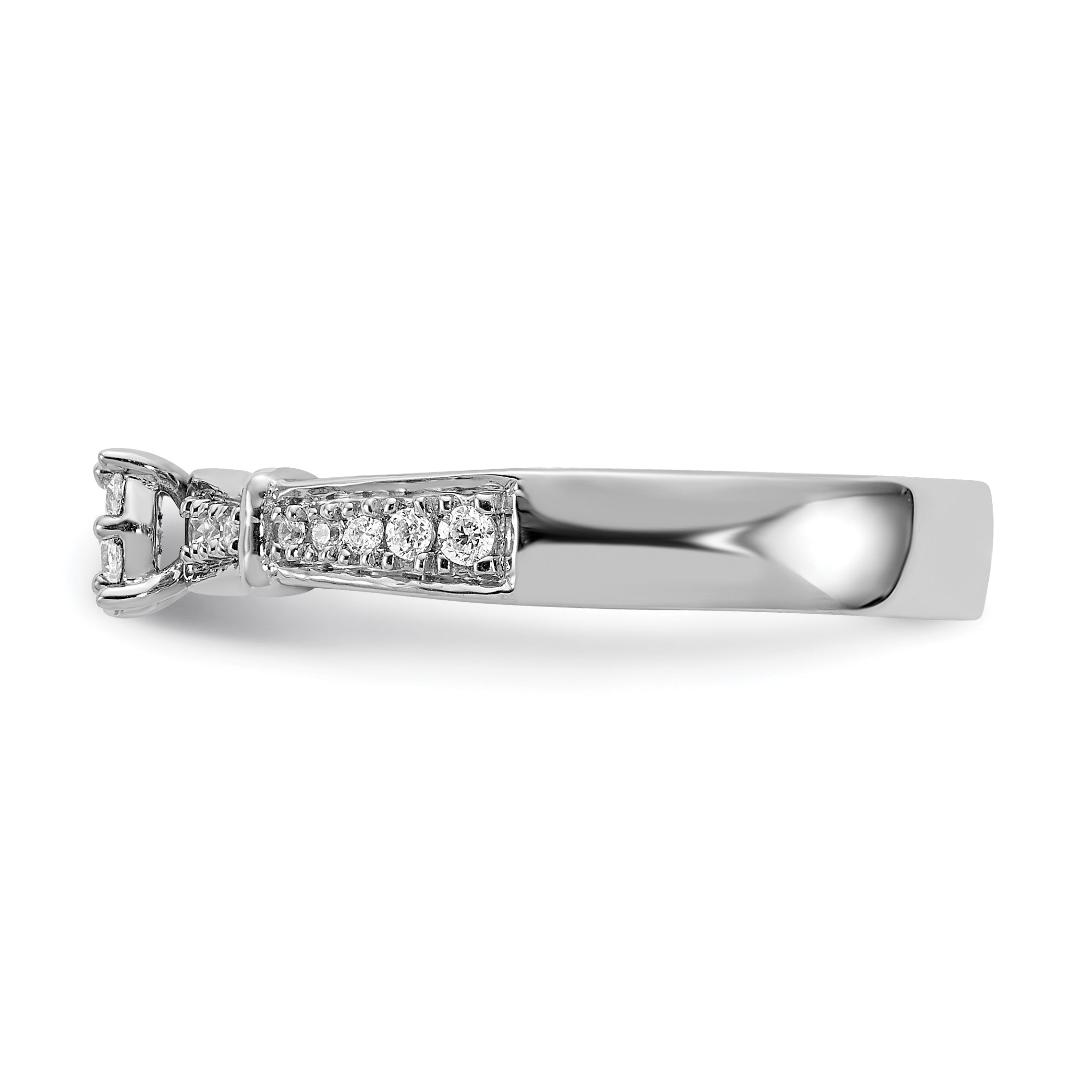 14K White Gold Lab Grown Diamond VS/SI+ G+ Trio Engagement Ring