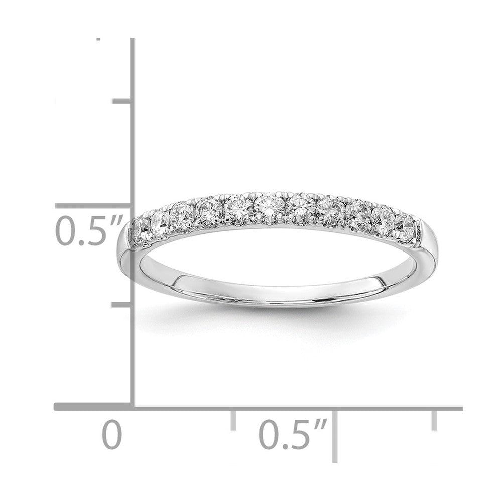 14k White Gold 1/3 Ct. Lab Grown Diamond VS/SI+ G+ Wedding Band Ring