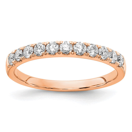 14k Rose Gold 1/2 Ct. Lab Grown Diamond VS/SI+ G+ Wedding Band Ring