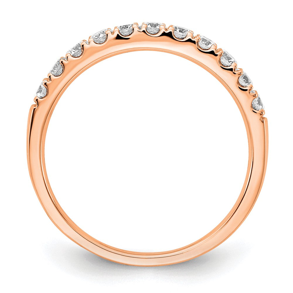 14k Rose Gold 1/2 Ct. Lab Grown Diamond VS/SI+ G+ Wedding Band Ring