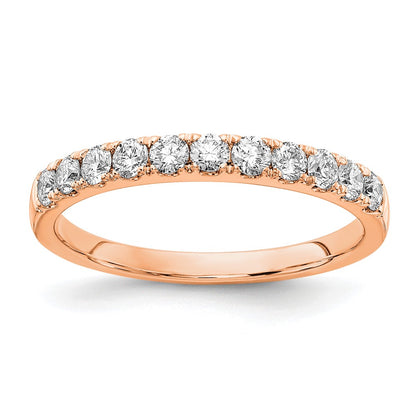 14k Rose Gold 1/2 Ct. Lab Grown Diamond VS/SI+ G+ Wedding Band Ring