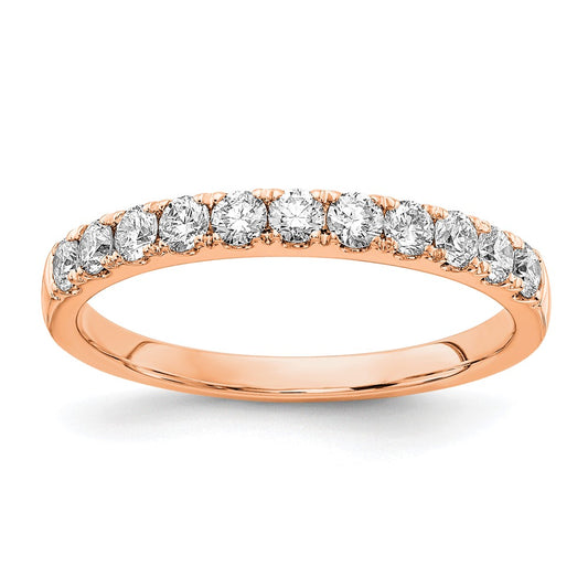14k Rose Gold 1/2 Ct. Lab Grown Diamond VS/SI+ G+ Wedding Band Ring