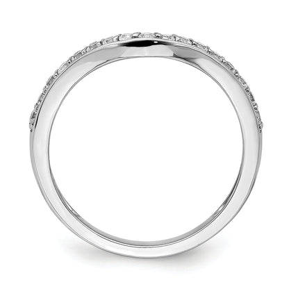 14K White Gold Diamond Ring Guard