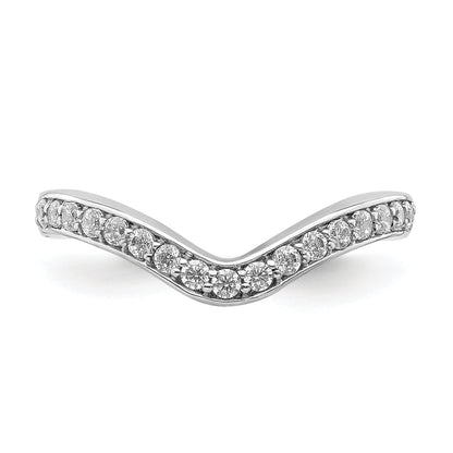 14K White Gold Diamond Ring Guard