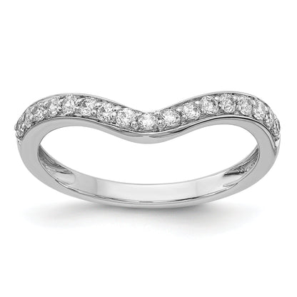 14K White Gold Diamond Ring Guard