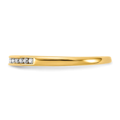 14k Yellow Gold 1/10 Ct. Lab Grown Diamond VS/SI+ G+ Channel Set Band Ring