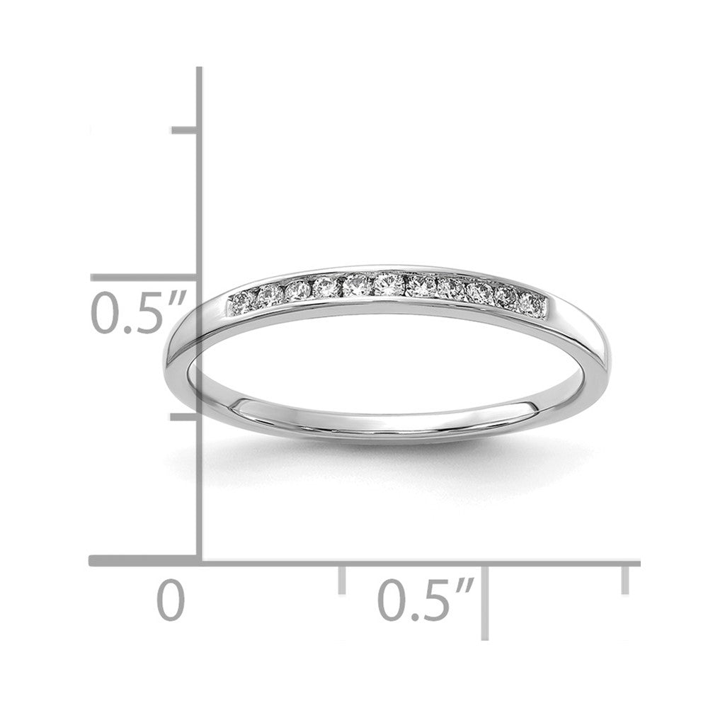 14k White Gold 1/10 Ct. Lab Grown Diamond VS/SI+ G+ Channel Set Band Ring