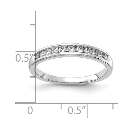14k White Gold 1/3 Ct. Lab Grown Diamond VS/SI+ G+ Channel Set Band Ring
