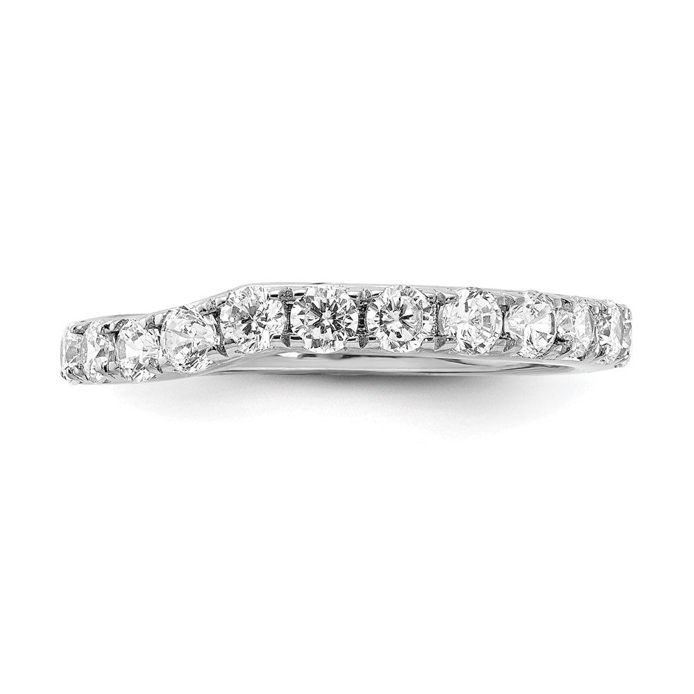0.75ct. CZ Solid Real 14k White Gold Wedding Wedding Band Ring