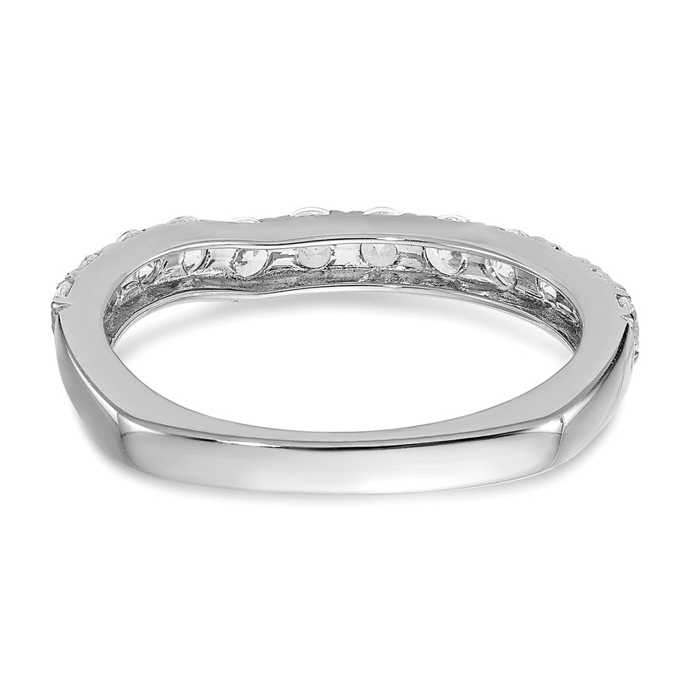 0.75ct. CZ Solid Real 14k White Gold Wedding Wedding Band Ring
