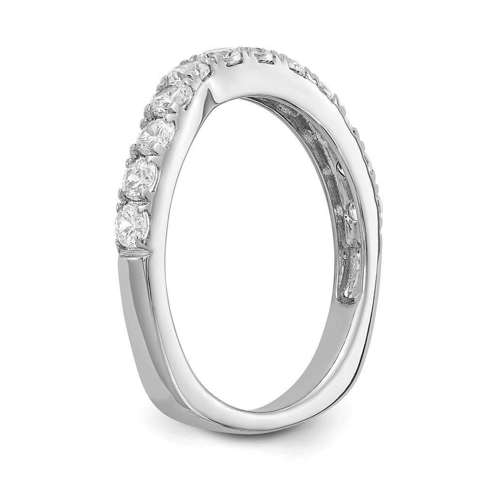 0.75ct. CZ Solid Real 14k White Gold Wedding Wedding Band Ring