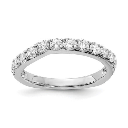 0.75ct. CZ Solid Real 14k White Gold Wedding Wedding Band Ring