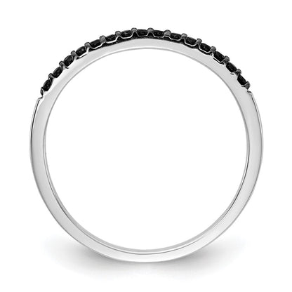 10K White Gold 10K Black Diamond Band