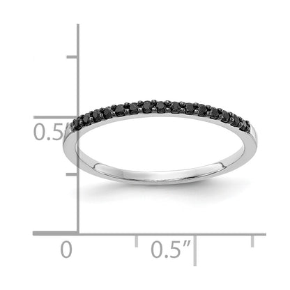10K White Gold 10K Black Diamond Band