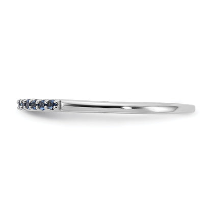 10K White Gold 10K Blue Sapphire Band