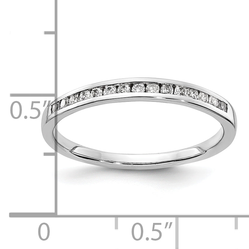 10K White Gold 10K Diamond Channel Band