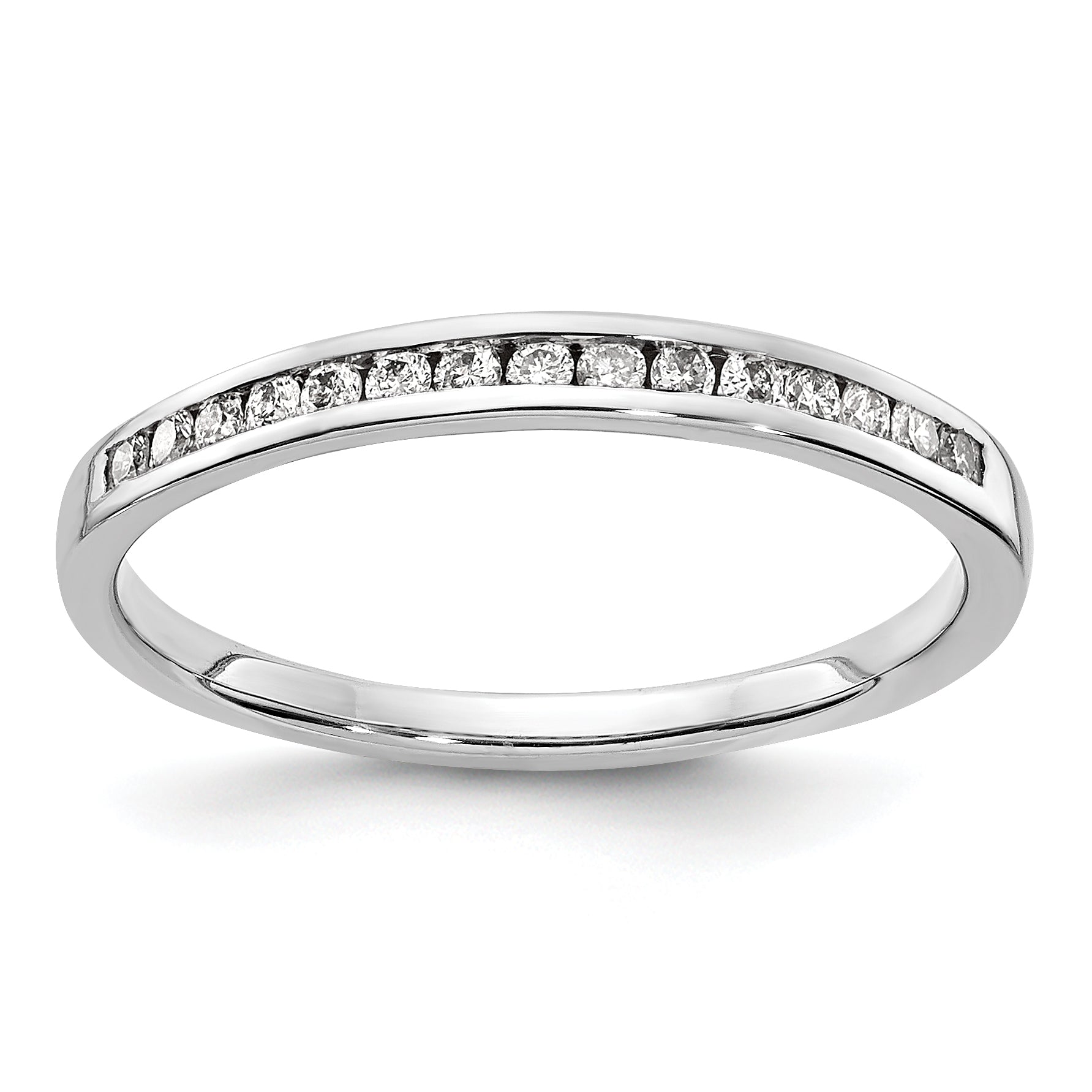 10K White Gold 10K Diamond Channel Band