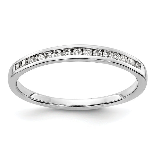 10K White Gold 10K Diamond Channel Band