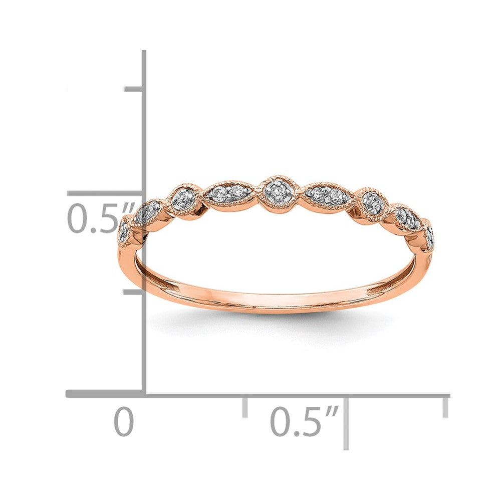 10K Rose Gold 10K Diamond Fancy Band