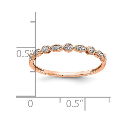 10K Rose Gold 10K Diamond Fancy Band