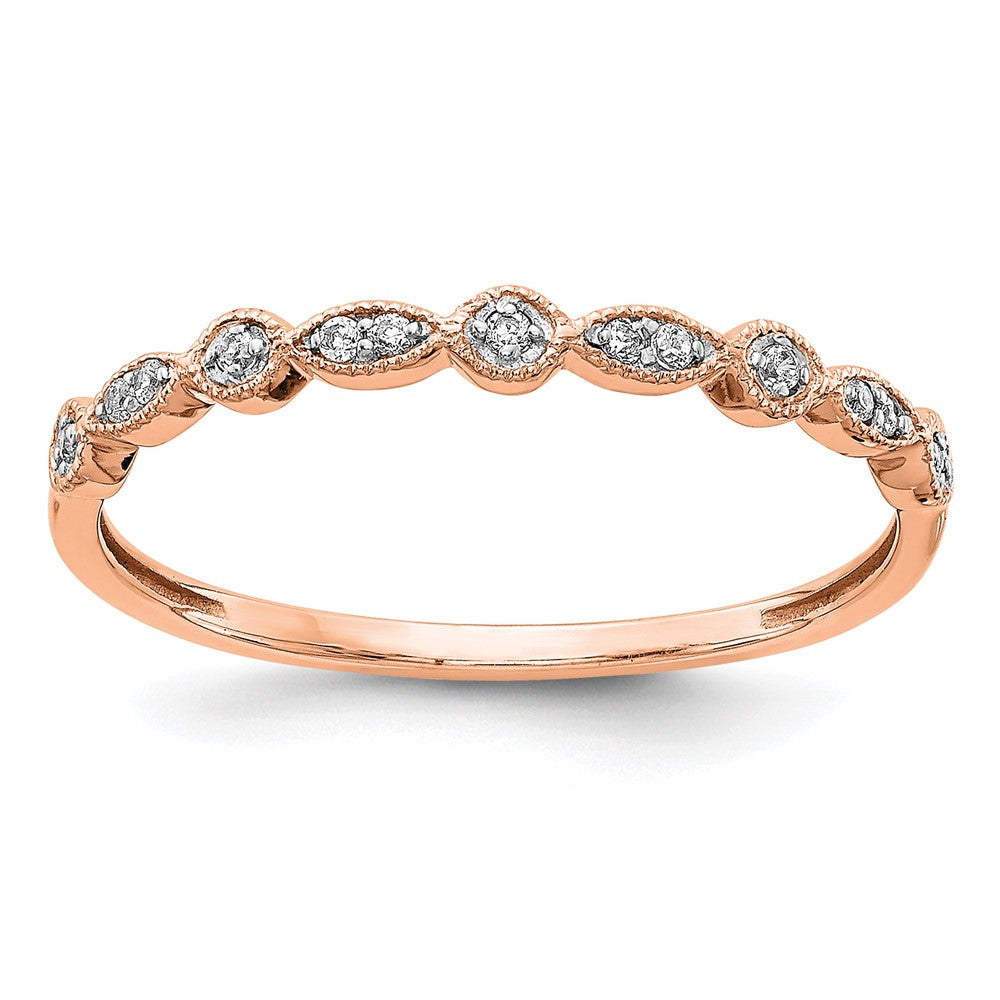 10K Rose Gold 10K Diamond Fancy Band